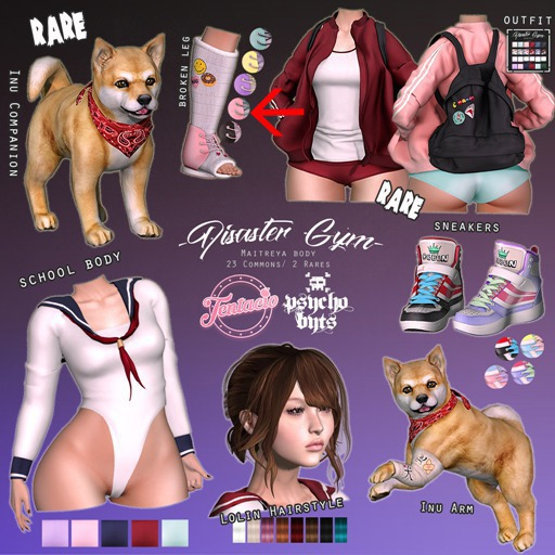 Tentacio & .{PSYCHO:Byts}. Disaster gym Inu pet RARE
