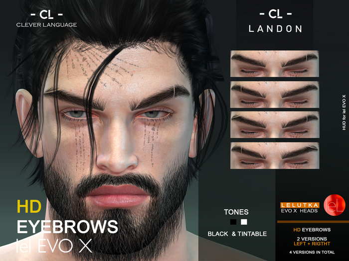 CL - Lelutka HD Eyebrows - L A N D O N