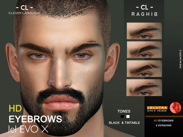 CL - Lelutka HD Eyebrows - R A G H I B