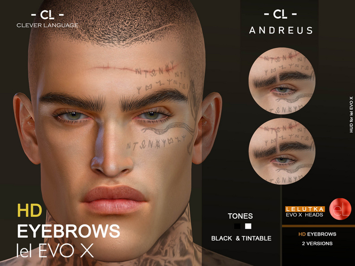 CL - Lelutka HD Eyebrows - A N D R E U S