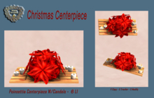 Nala Designs - Poinsettia Table Decor w/Candels and Light