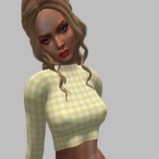 Crop Top yellow gingam