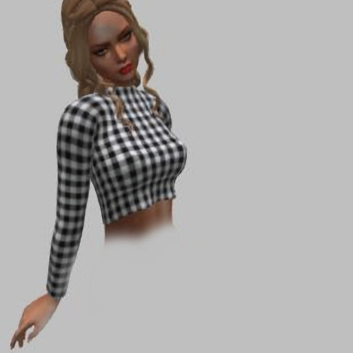 Crop Top black gingam