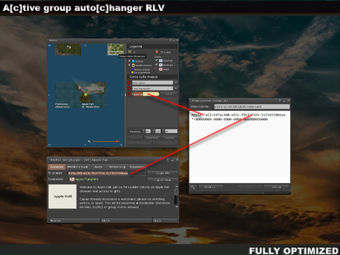 A[c]tive group auto[c]hanger RLV (Rez or Add)