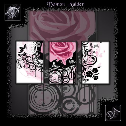 NuTec: Grunge Rose Wall Art