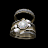 Spring Wedding Ring Set TW