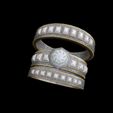Diamond Cluster Wedding Ring Set {OS}