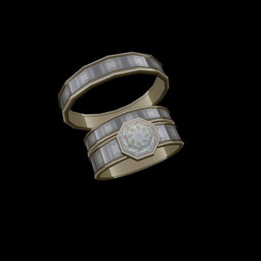 Bezel Diamond Wedding Set {OS}