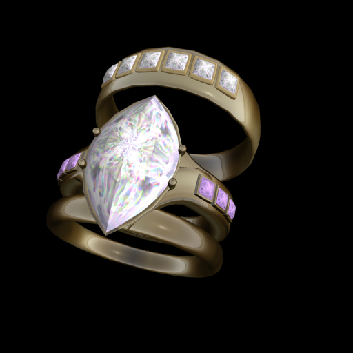 Marquee Wedding Ring Set TW