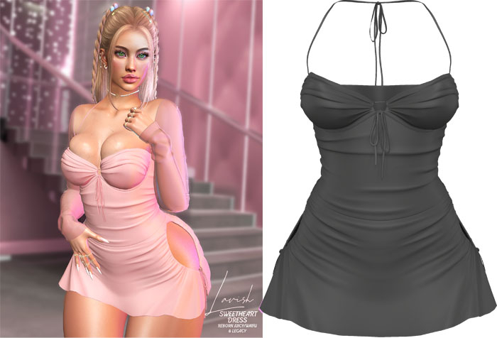 Lavish / Sweetheart Dress / Grey