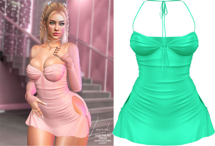Lavish / Sweetheart Dress / Turquoise Green