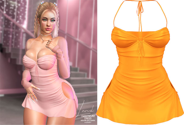 Lavish / Sweetheart Dress / Orange