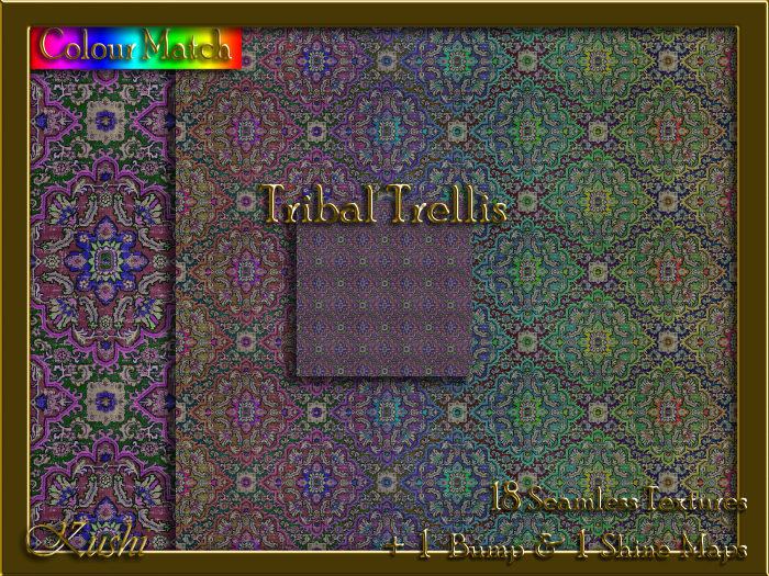 Tribal Trellis Seamless Texture Pack