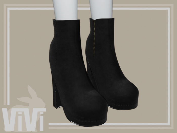 [ViVi] Black Leather Boots Ebody Reborn