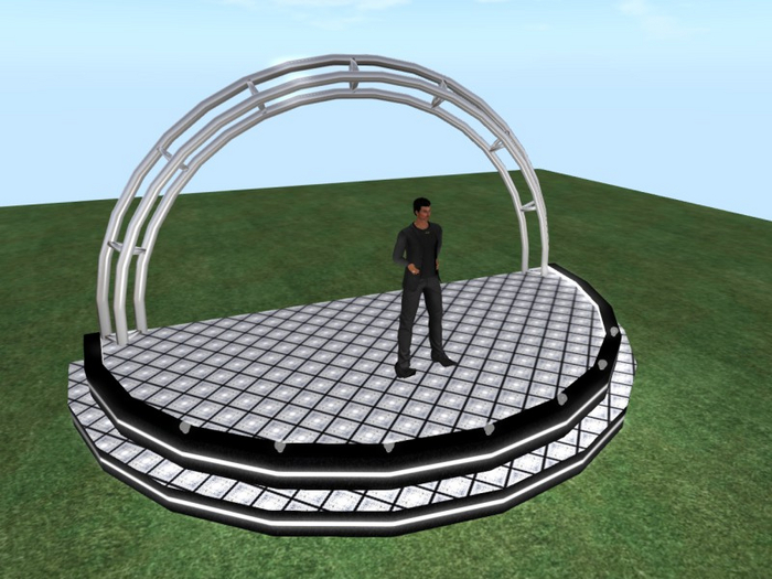 TM Small Arc Stage - Greek Key - Lighted
