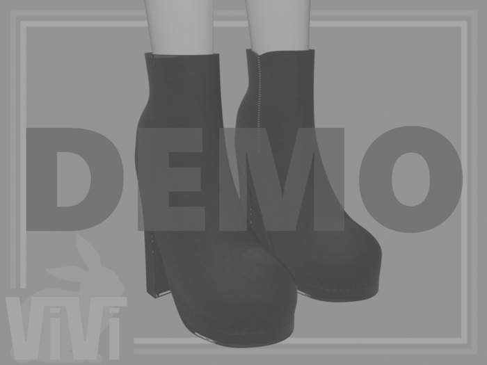 [ViVi] DEMO Black Leather Boots