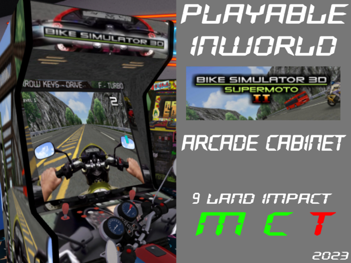 Playable Arcade Cabinet - Bike Simulator 3D 