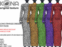 DEMO LONG STRAPLESS DRESSES FAT PACKS LEO