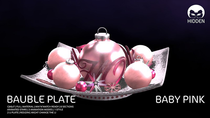 HIDDEN :: BAUBLE PLATE :: BABY PINK ::