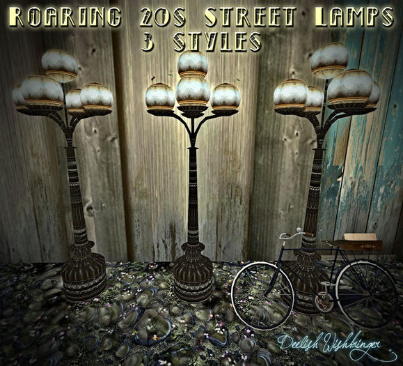DEMO~ Roaring 20's Street Lamps 3 styles