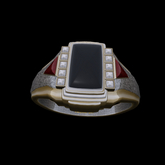 Mens Formal Stones Dinner Ring TW - R