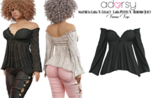 adorsy - Tiana Top Black - Lara X/Legacy/Lara Petite X/Reborn-Juicy