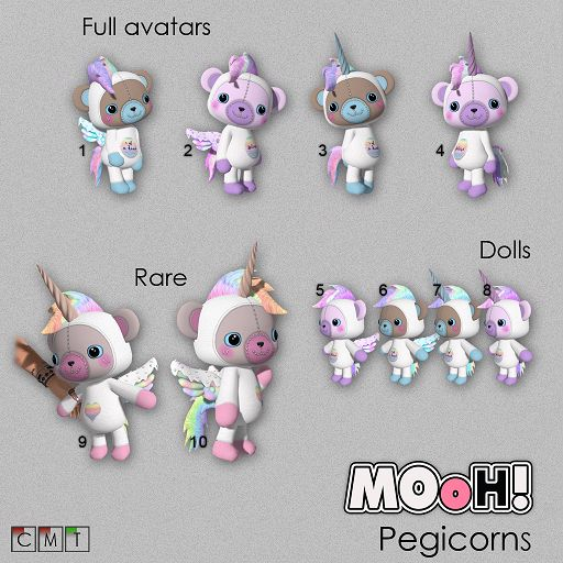 9. MOoH! Pegicorn bear doll RARE