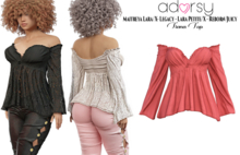 adorsy - Tiana Top Coral - Lara X/Legacy/Lara Petite X/Reborn-Juicy