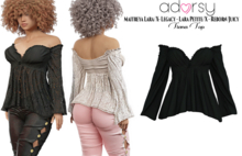 adorsy - Tiana Top Dark Black - Lara X/Legacy/Lara Petite X/Reborn-Juicy