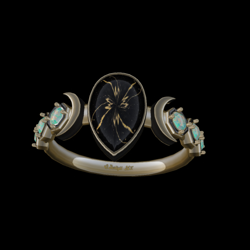 Moon & Stars Dinner Ring v2 {OS} - R