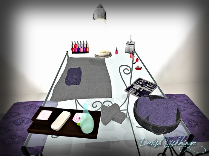 DEMO~ Vintage Manicure Table 13Li mod/copy