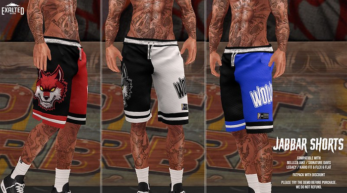 ExalteD - Jabbar Shorts {Bell/Sign/Legacy/Kario} v3