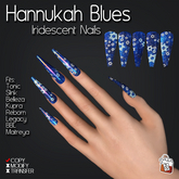 ~TL~ Hannukah Blues Iridescent Nails