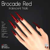 ~TL~ Holiday Red Iridescent Nails