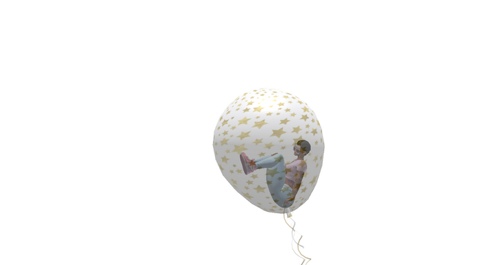 ! ! NB - Balloon Floater Gold Stars (ADD ME)