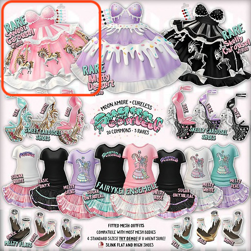 MoonAmore+CURELESS / SugarCoated / SweetCarouselDress RARE 1