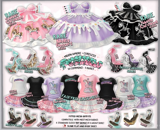 MoonAmore+CURELESS / SugarCoated / MeltyDessertDress RARE