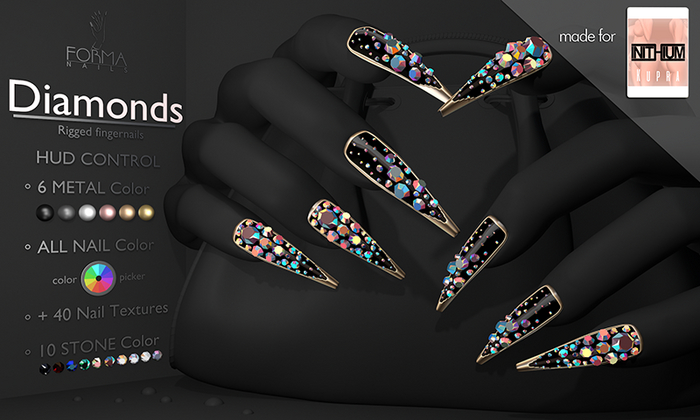 [FORMANAILS] NAILS - | Kupra Nails | - | DIAMONDS | - | Bento Nails | Rigged Nails 