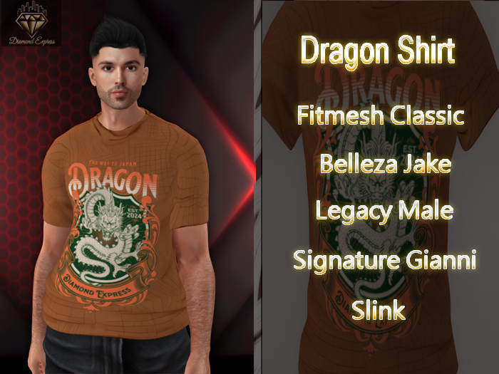 {DE} Dragon Shirt male