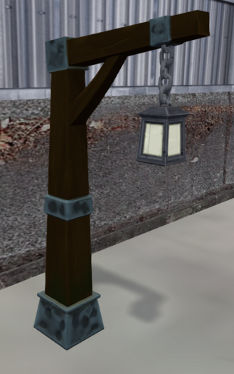 MESH Low Poly Street Lamp FULL PERM