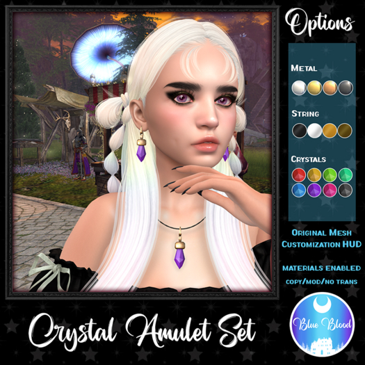 Blue Blood - Crystal Amulet Set