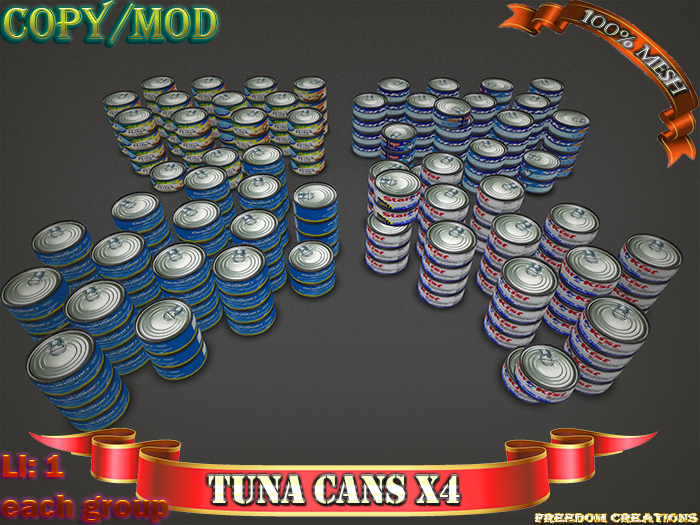 Tuna cans X4-Freedom creations