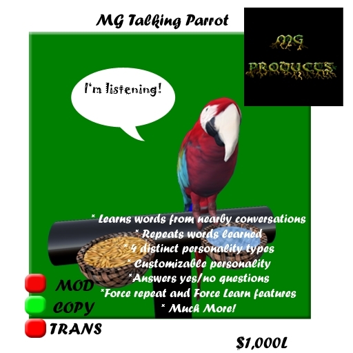 MG Learning and Talking Parrot