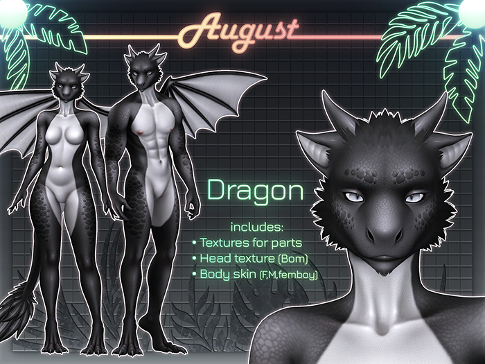 [• AUGUST •] - Dragon MOD (black white)