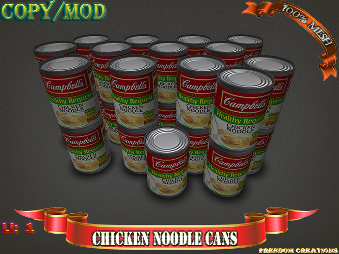 Chicken noodle cans-Freedom creations