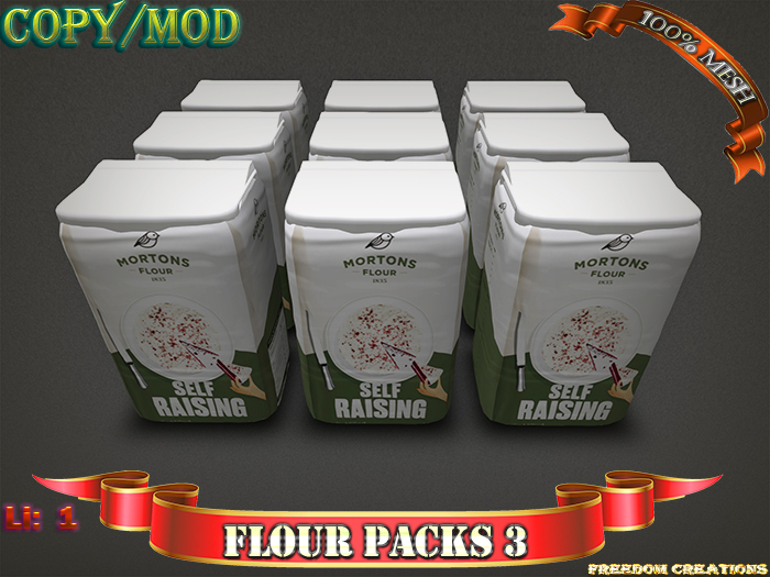 Flour packs 3-Freedom creations