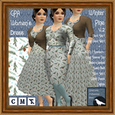 GPA Women's Dress BOM - Winter Pine Print v.2
