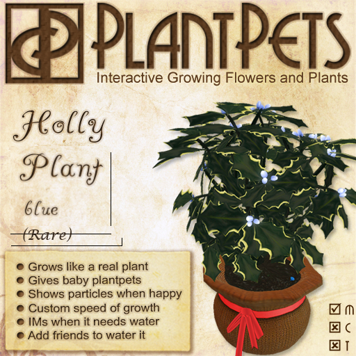 PlantPet Seed [Holly Plant *Blue*] (Rare)