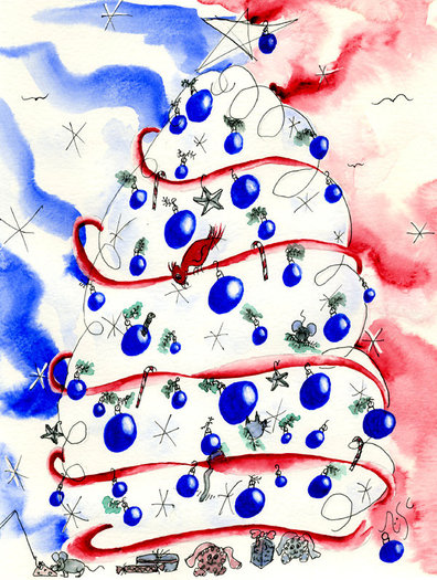 Red White and Blue Christmas