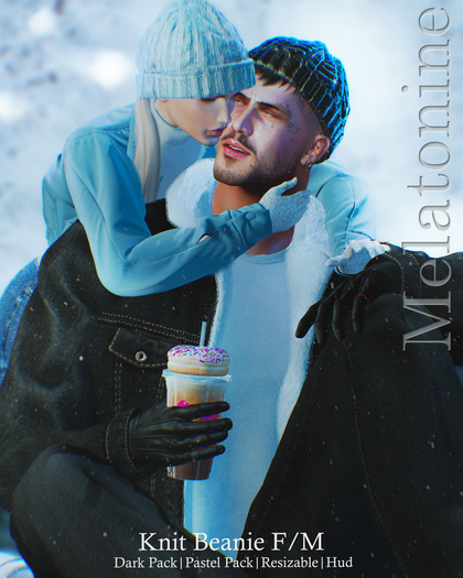 [Melatonine] Knit Beanie Dark Pack